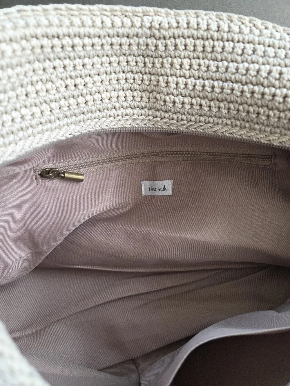 The Sak Los Feliz Slouchy Hobo NWT Hand Crochet Ecru